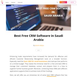 Best Free CRM Software in Saudi Arabia - Jesmin Alaiya