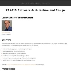 Software Architecture and Design