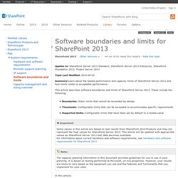 Software boundaries and limits