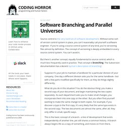Software Branching and Parallel Universes