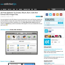 20 Free Software To Create, Mount, Burn, Edit, And Extract ISO Image Files – Something You Should Definitely Bookmark !