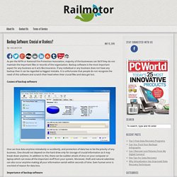 Backup Software: Crucial or Useless? - Railmotor