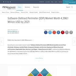 Software-Defined Perimeter (SDP) Market Worth 4,396.1 Million USD by 2021
