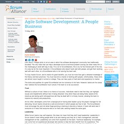 Agile Software Development: A People Business