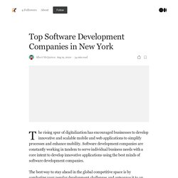 Top Software Development Companies in New York City