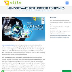 MLM Software Development Companies - Elite MLM Software