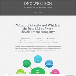 What is ERP software? Which is the best ERP software development company?