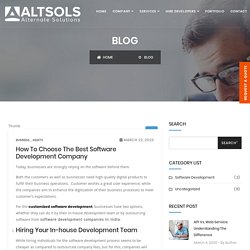 How to Choose the Best Software Development Company