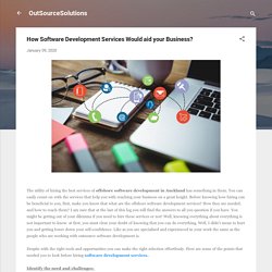 How Software Development Services Would aid your Business?