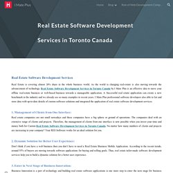 I Mate Plus - Real Estate Software Development Services in Toronto Canada