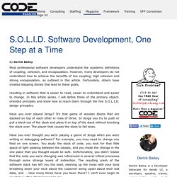 S.O.L.I.D. Software Development, One Step at a Time