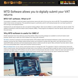 MTD Software allows you to digitally submit your VAT returns