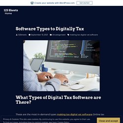 Software Types to Digitally Tax