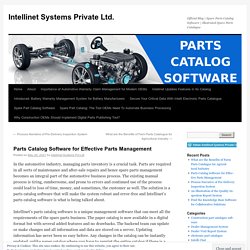 Parts Catalog Software for Effective Parts Management