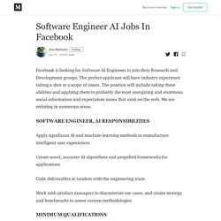 Software Engineer AI Jobs In Facebook