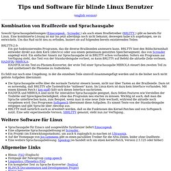 Software for Blind Linux Users