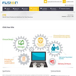 CYS - Click Your Site Software by Fusion Informatics