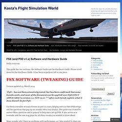 FSX/P3D Software and Hardware Guide