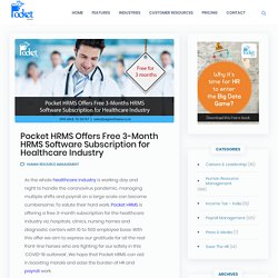 Pocket HRMS Offers Free HRMS Software for Healthcare Industry