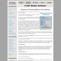 6 DOF Motion Software for Hexapod Flight Simulators.