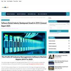Software Market Industry Development Growth In 2019
