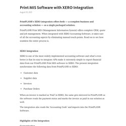 Print MIS Software with XERO Integration – Telegraph