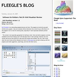 Software for Knitters: Part III