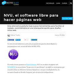 NVU, el software libre para hacer páginas web