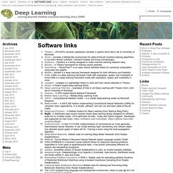 Software links « Deep Learning
