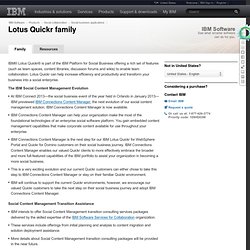 IBM team collaboration software - Lotus Quickr