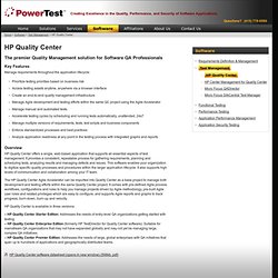 HP Quality Center Software, Test Management Software