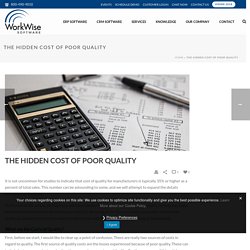 ERP Software and Quality Issues in Manufacturing