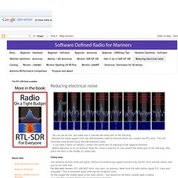 Software Defined Radio for Mariners: Reducing electrical noise