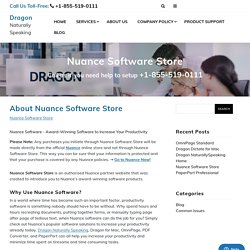 Naunce Software Store for Dragon Naturally Speaking online