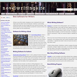 Best Software for Writers - novelwritingsite