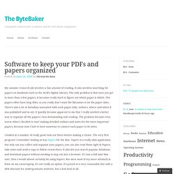 Software to keep your PDFs and papers organized