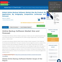 Online Backup Software Market Size, Share, Outlook and Forecast