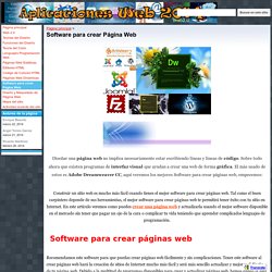 Software para crear Página Web - Aplicaciones_Web