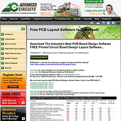 Free PCB Layout Software for Printed Circuit Board Design, Low Cost Circuit Board Designs.