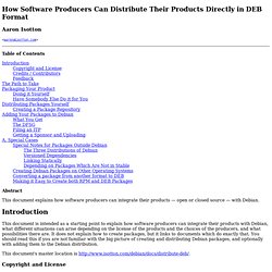 How Software Producers Can Distribute Their Products Directly in DEB Format