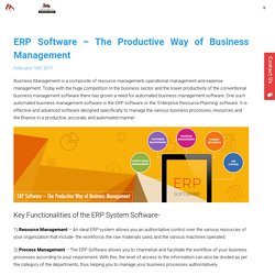 ERP Software – The Productive Way of Business Management