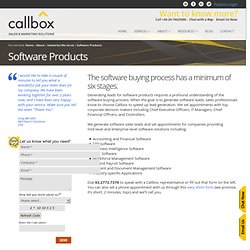 Software Products Lead Generation - Callbox