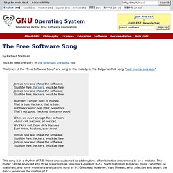 Free Software Song - GNU Project - Free Software Foundation (FSF