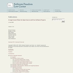 A Legal Issues Primer for Open Source and Free Software Projects - Software Freedom Law Center