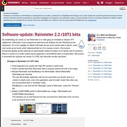 Software updates - Rainmeter 2.2 r1071 bèta