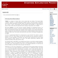 sep:software:ratfor90 [Stanford Exploration Project]