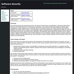 Software Security - CMU