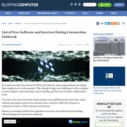 List of Free Software and Services During Coronavirus Outbreak