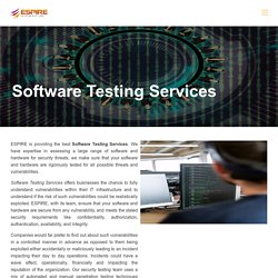 Software Testing Services - End-To-End Solutions - Espire System