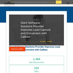 Case Study: Giant Software Solutions Provider Improves Lead Capture and Conversion with Callbox